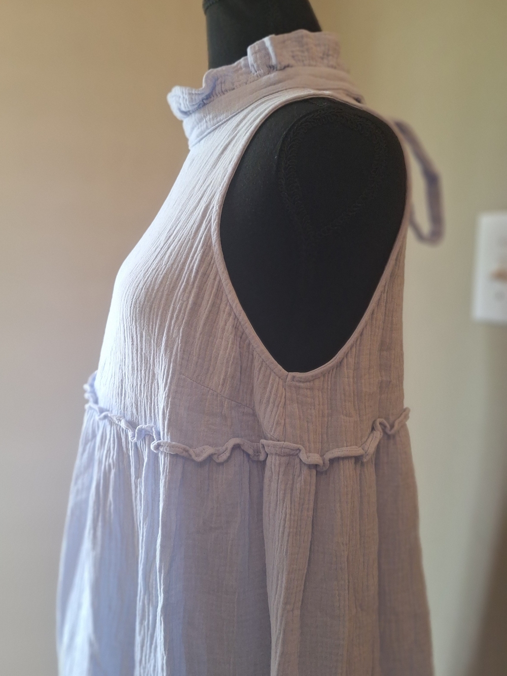 Tuckernuck Pomander Place Blue Ruffle Tiered Dress M